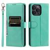 Adecuado para iPhone 16 Funda para Teléfono con Portatarjetas tipo Cartera 15Pro Color Sólido Textura de Cuero Tapa Flip 14Promax Funda Protectora