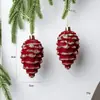 Decoraciones de Navidad, adornos de Navidad rojos aterciopelados, bolas de Navidad rojas aterciopeladas, decoraciones rojas para árbol de Navidad