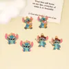Dibujos Animados Stitch Accesorios para Joyería DIY Colgante de Aleación con Goteo de Aceite Llavero Cadena para Teléfono Móvil Colgante de Collar Colgante