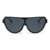 Gafas de Sol Aviador de Moda de Media Montura de Una Pieza Ciclismo Protección Ocular a Prueba de Viento Gafas Personalidad Celebridad de Internet Moda Fotografía Callejera Gafas de Sol