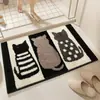 Entrega Internacional Temu Tapete de Chão para Banheiro Desenho Animado Imitação de Caxemira Resistente a Manchas e Fácil de Limpar Tapete para Porta de Entrada