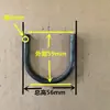 Gancho de Solda Anel em Forma de U de Ferro Sólido, Dobra de Barra de Ferro em Forma de Arco Semicircular, Gancho de Fivela em Forma de U, Dobra de Barra de Orelha de Levantamento