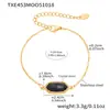 Xinyixinxin Acero Inoxidable Piedra de Cristal Natural Garra Biselada Incrustada Circonita Cuadrada Flor de Cinco Pétalos Conjunto de Collar y Pulsera