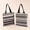 Bolso nuevo de lona estampado, bolso tote de gran capacidad estilo coreano, bolso de mano de tela floral artística para estudiantes, bolso de hombro único para mujer