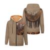 Sudadera con capucha para mujer, estilo étnico occidental transfronterizo europeo y americano, estampado de patrón 3D y digital, ropa de algodón, 2024