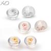 Tapón de oído tapones para los oídos S925 chapado en plata oro de 18 quilates aretes accesorios tremella forzado aretes unisex plata DIY joyería de silicona