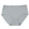 Pantaletas sexys sin costuras de seda helada para mujer, pantaletas de una sola pieza, transpirables de cintura media, bragas triangulares para mujer