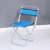 2025 Silla Plegable de Metal para Exteriores Silla Gruesa con Respaldo Portátil Silla de Pesca Decoración del Hogar para Dormitorio Estilo Moderno Simple