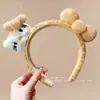 Diadema Creativa y Linda con Estampado de Leopardo y Cabeza de Gato para Mujer 2025 Nuevo Estilo Dulce Temperamento Ala Ancha Juvenil Adorno para el Cabello para Tomar Fotos