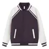 Nova Jaqueta de Beisebol Raglan com Padrão de Diamante em Tecido Air Layer para Primavera e Outono com Logo Personalizado para Atividades em Grupo e Roupa de Trabalho, Em Estoque