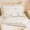 Fronhas de Algodão Puro com Desenhos, um Par de Fronhas de Algodão Respirável para Bebê 30X50, Fronhas para Estudantes 35X55, Peça Única