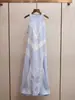 Shenzhen Nanyou Ropa Fina de Verano para Mujer Nuevo Estilo Ligero Maduro Estilo Empalme de Encaje Vestido Chaleco Rayado para Mujer