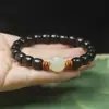 Pulseira de Agarwood Premium Corte Reto Pulseira Abóbora para Mulheres, Estilo Floresta DIY Contas de Oração Budistas Atacado