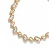 Pulsera de circonita cúbica marquise brillante de alta gama, diseño de joyería personalizado, nuevo accesorio exquisito de nicho de lujo ligero de alta gama