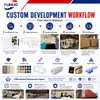 Sofá Compreso de Esponja Espesa de Alta Resiliencia, Sofá de Tela Minimalista Italiano, Muebles para Sala de Estar Modernos al por Mayor