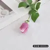 Flores Artificiales con Tacto Real, Flores Falsas de Gama Alta tipo Rosa, 3 Cabezas, Sensación Hidratante y Realista, para Decoración de Hotel y Hogar, Venta al por Mayor de Comercio Exterior Transfronterizo