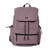 Mochila sencilla y elegante con cordón para estudiantes universitarios, mochila de viaje ligera de color liso con tapa abatible para mujer, mochila escolar para estudiantes