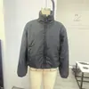 Chaqueta deportiva acolchada impermeable con cuello alto para mujer, estilo europeo y americano, transfronteriza, abrigo tipo puffer para otoño