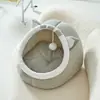 Cama para pet para todas as estações, cama para gato semi-fechada ampliada e aprofundada, cama para cachorro com espaço amplo, fabricante de cama para pet resistente a arranhões e ao desgaste