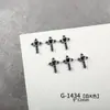 Negro Pistola Zirconia Serie Cruz Nueva Joyería para Uñas Flash de Gama Alta Versátil Joyería para Uñas Lujo Accesible Estilo Popular