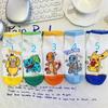 Primavera y Verano Dibujos Animados Lindo Pikachu Calcetines de Estudiante Delgados Pokemon Verano Transpirables Absorbentes de Sudor Ins Calcetines de Media Caña