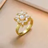 Colar feminino estilo japonês e coreano transfronteiriço floco de neve mesmo estilo flor microincrustada zircônia conjunto rotativo terno colar de aço titânio atacado