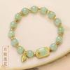 Paso a Paso Loto Popular Nuevo Estilo Chino Pulsera Imitación Jade Hetian Cuadrado Azúcar Loto Pulsera de Cuentas para Mujer Regalo Avanzado para Mujeres