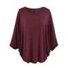 Camiseta de Manga de Murciélago Estilo Perezoso Nuevo Verano para Mujer, Máscara Pura Deseo Suelta, Camisa Cubre-Ropa Fina de Protección Solar para Mujer