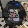 Camisetas Retro Americanas de Manga Corta Coreanas para Hombres y Mujeres, Verano 2025 Tie-Dye Rayas Degradadas Populares Tops de Pareja