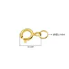 Plata de Ley S925 Chapada en Oro de 18K Broche de Resorte Bucle Cerrado Collar Pulsera Conector Circular Accesorios para Joyería DIY Venta al por Mayor