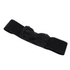 Sello de cintura para mujer, cintura, con cinturón elástico, moda, Joker, perla decorativa, accesorio de lazo grande, cinturón ancho, venta al por mayor