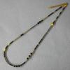 Collar de Cuentas Negro Dorado Más Caliente del Verano, Estilo Retro Europeo y Americano, Te Hace Lucir Más Clara y Delgada, Cadena Ultrafina para la Clavícula con Perlas