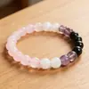 Pulseras Populares Transfronterizas de Temu, Shein y Tk: Cristal Rosa, Obsidiana y Otros Cuatro Tipos de Pulseras Hechas a Mano al por Mayor de Fabricantes