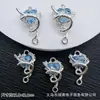 Colgante Doble Corazón Colorido con Microincrustaciones de Circonita, Charm de Corazón Entrelazado, Accesorios de Joyería para Pulsera de Cuentas DIY