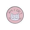 Broche de aleación con forma de gato y hebilla de esmalte con forma de calavera, horror, amor, boca rosa, oso, estilo europeo y estadounidense