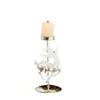 Juego de Candelabros Navideños Decoraciones Bandeja Dorada de Hierro para Velas Reno Árbol de Navidad Adornos Creativos de Escritorio Festivos