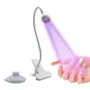 Lámpara de Uñas Operada con el Pie, Lámpara de Cuello de Cisne, Luz Morada de Curado UV, Lámpara de Uñas de Fototerapia, Lámpara LED Portátil con Clip Lateral, Transfronterizo
