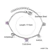 Pulseras Populares Europeas y Americanas, Lindos y Dulces Colgantes de Mariposa y Libélula con Pulseras de Diamante Blanco, Venta Directa de Fabricantes de Joyería de Acero Inoxidable