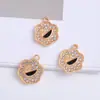 Moda Nova Transfronteiriça Luxo Leve Cravejado com Diamantes Pequeno e Requintado Borboleta Combinada com Acessórios de Liga Simples Brincos DIY Pingente