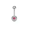 Anillo para el ombligo de barra curva 1.6*10 Diamante de arcilla Acero inoxidable Clavo para el ombligo Exportación Nuevo Anillo para el ombligo de piercing de acero inoxidable