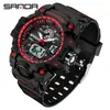 Reloj Electrónico Sanda Popular Moderno Luminoso Deportes al Aire Libre Multifuncional Impermeable Reloj para Estudiantes Hombres y Mujeres