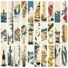 30 Marcapáginas Estilo Japonés Retro, Simples Literarios DIY Estudiante Lectura Decoración Tarjetas de Anotación, Exquisitos Clips para Páginas de Libros