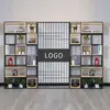 Divisória de Tela Prateleira Decorativa Madeira Maciça Estante de Livros Suporte para Flores Rack de Exposição de Entrada Balcão de Escritório Parede de Imagens Moderno