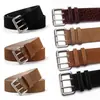 Cinturón Ancho Vintage de Gamuza Transfronterizo para Mujer, Hebilla Doble de Pasador de Moda, Versátil para Abrigos y Vestidos, Sensación de Alta Gama