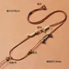 Novo Cordão Minimalista Trançado Artesanal Estilo Chinês, Adequado para Pendurar Pingentes Thangka, Cera de Abelha e Jade, Colar de Corda de Algodão Estilo Étnico Vintage