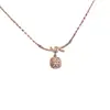 Collar Nuevo Estilo Nudo de Cuerda Cubo de Azúcar Pequeño para Mujer, Simple y Versátil, Lujo Ligero, Nicho, Diseño de Moda de Alta Gama, Regalo de San Valentín