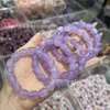 Qiaoen Joyería Amatista Natural Jade Púrpura Cuentas de Barril Amatista Lavanda Cuentas Sueltas Diseño DIY