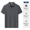 Venta Directa de Fábrica Camiseta Elegante de Seda Hielo Camisa Polo Cuello Solapa Manga Corta Logo Impreso Casual de Negocios Ropa de Trabajo Camisa Publicitaria