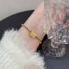 Explosiones del Libro Rojo Pulsera de Cintura Tejida de Cuero Negro Retro Moda Exquisita Alta Gama Todo Fósforo Pulsera de Flor
