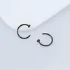 Moda Europea y Americana anillo de labio de acero de titanio anillo de nariz de acero inoxidable anillo de nariz falso de acero de titanio tipo C clavo de nariz joyería para perforación suministro transfronterizo